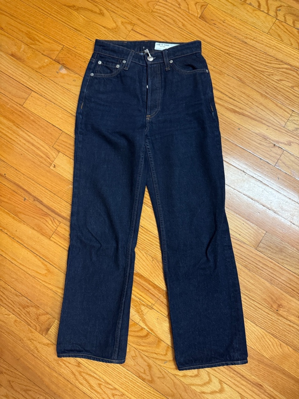 Rag & Bone Dark Wash Straight Leg Jeans